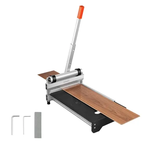 VEVOR 13 in Vinyl Laminate Floor Cutter, 12mm Thick with 15/30/45° Adjustable Angles, Flexible Wheels, Telescoping Handle, Chip-Reduced Edges for Engineered Hardwood, LVT, VCT, SPC, LVP, WPC, Easy Transport & Operation, Flooring Renovation#SohoChic