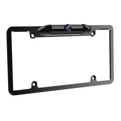HAOKEO H9 Backup Camera AHD 1080P Front Rear View Metal License Plate Camera with Night Vision, Waterproof Back up Camera for Cars/Truck/RV/Tractor/Semi-Trailers/Pickup