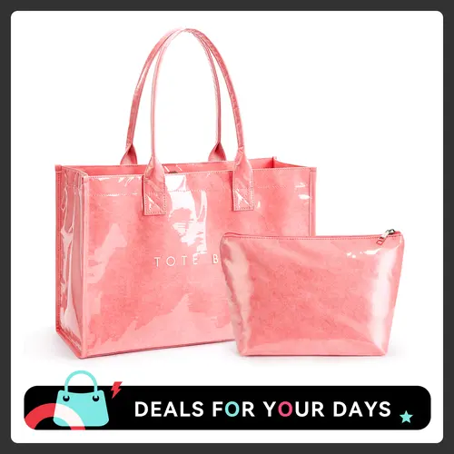 KALIDI PVC Tote Women Weekender everything fashion Bag Large Shopper Handbag Oversize Shoulder Travel Purse