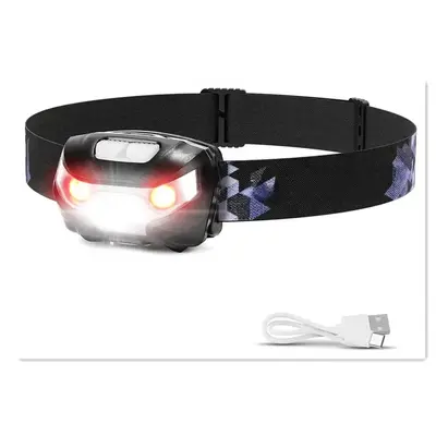 LED Rechargeable Headlamp Super Bright 5 Modes with Red Light IPX4 Waterproof USB Charging for Camping Hiking Outdoor Gear 300 Lumens 30hrs Runtime, Led Lights, Flash Lights outdoorfun