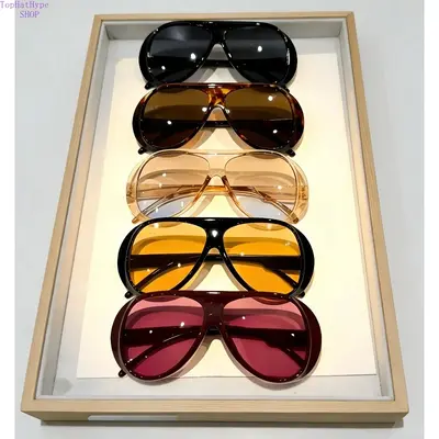 5-Pack Unisex Oversized Sunglasses, Trendy Y2K Aesthetic Fashion Shades, UV400 Protection Vintage Style Eyewear for Daily Streetwear & Outdoor Wear, Sunglasses Set, Trendy Frames Sunglasses