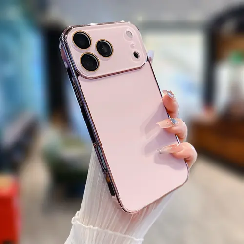 Luxury Electroplated Crystal Smartphone Case - PC Full Body Protection Shockproof Cover for iPhone 13 Pro Max/14/15/16/17, Unisex Users Holiday Gift Mobile Phone Accessory