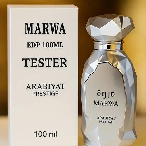 Arabiyat Marwa Eau de Parfum (EDP) - Men's Long-Lasting Woody Arabian Perfumes, Youth-Focused Fragrances with Bergamot, Tea, Musky, Amber Notes & Ambroxan Base, 3.4 fl oz Spray, Single Item Beauty Product
