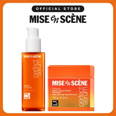 Perfect Hair Mask Duo | Argan Capsule for Intensive Repair, Hair Serum and Hair Mask Set, Home Care Treatment