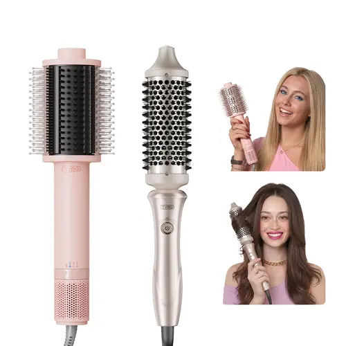 【Blowout Duo】 TYMO AIRBEAM 4.0 & STYLUX Thermal Round Brush for Wet and Dry Hair, Smooth Volumizing Blowout, Frizz Control, Salon Finish at Home toolupgrade