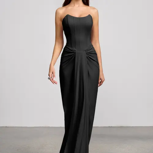 AZAZIE Virelle Women's High Neck Bodycon Formal Dress in Matte Knit, Sleeveless Open Back Maxi Gown for Wedding Guests sohochic