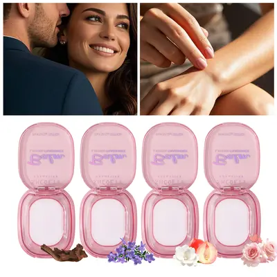 Unisex Solid Perfume – 4 Scents Available, Skin Scent Fragrance Balm, Pocket Size for Wrists & Neck, Easy Reapply Anytime for Daily & Date Use.