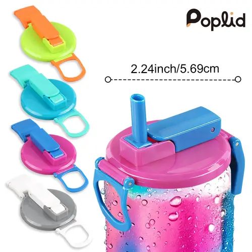 SummerVibes PopLid Soda Can Lids 4-Pack (4 Colors) - BPA-Free Reusable Drink Protectors, 1-Click Open, Leakproof & Airtight Seal to Keep Drinks Fresh, Kitchenware Drinkware Accessory,sohochic