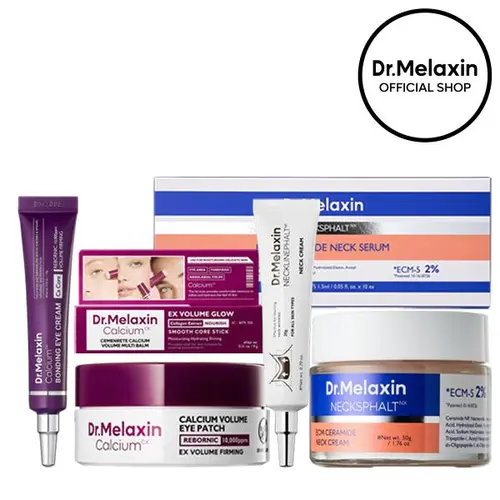 [Dr.Melaxin Official] Calcium Boost Neck & Eye Set | Neck Firming & Eye Lift Duo for Wrinkles, Sagging Skin, Dark Circles & Puffiness | Anti-Aging Tightening Skincare Bundle