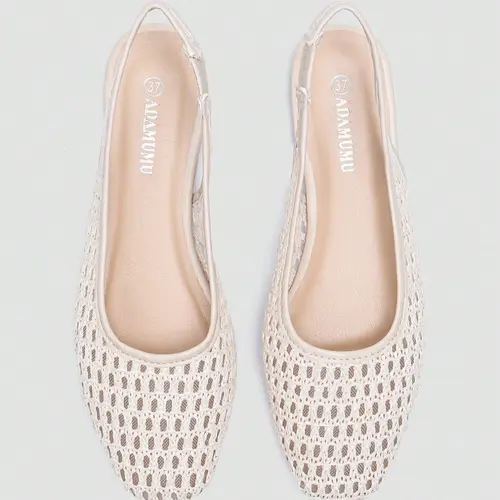 Women's Woven Slingback Sandals, Elegant Casual Footwear for Commute and Daily Wear, Stylish Comfortable Shoes for Women, Summer Flats