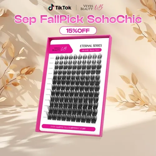 sohochic VEYESBEAUTY VB-Care/Bare/Fit/Baby False Eyelashes Eternal Series Lashes Barely There Natural Fluffy Lashes Upgraded 0.05mm Ultra-thin Band Low-density Fibers 50% Lighter Easy to Apply Beginner Friendly Makeup Cosmetic Eyelashes Extensions