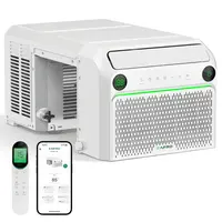 ZAFRO U-Shaped Inverter Window Air Conditioner, 10000 BTU ASHRAE (6200 BTU DOE) Saddle Window AC Unit for Small to Medium Rooms, 32dB Mute Sleep Energy Saver with Cool/Dry/Fan Modes, App-Voice-Remote Control, Complete Corner-to-Corner Coverage