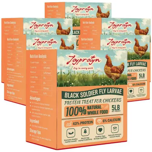 JOYPROTYN Non-GMO Dried Black Soldier Fly Larvae, 30lb High Calcium (85X More Than Mealworms) High Protein Food for Chickens & Geese, Supports Strong Eggshells & Healthy Growth #DealsForYouDays, Goose,sohochic
