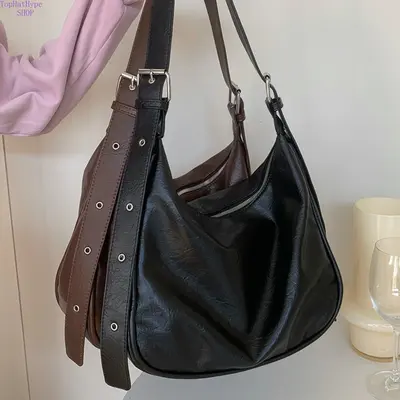 2026 New Vintage Textured Large Capacity Tote Bag for Women, Stylish Daily Shoulder Handbag, Niche Minimalist Design All-Match Purse, Premium Spacious Construction Perfect for Office Commute, College, Travel, Shopping and Everyday Casual Street Style Outf