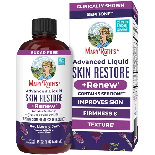 MaryRuth's Advanced Liquid Skin Restore & Renew  - Reduce Facial Fine Wrinkles - Improve Skin Elasticity - With Hyaluronic Acid - 15.22 oz