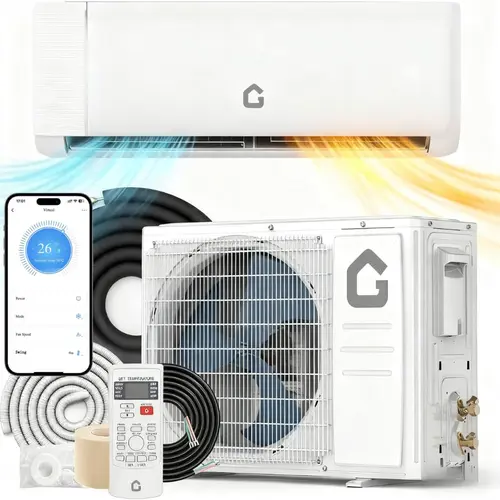 Garvee 24K/23K/18K/17K/12K/11.5K/9K BTU Mini Split Air Conditioner and Heat Pump, 22 SEER2 Ultra Quiet 110/115V/208-230V Ductless AC with WiFi & App Control, Cools/Heats up to 1500 Sq.Ft, Easy Installation Kit