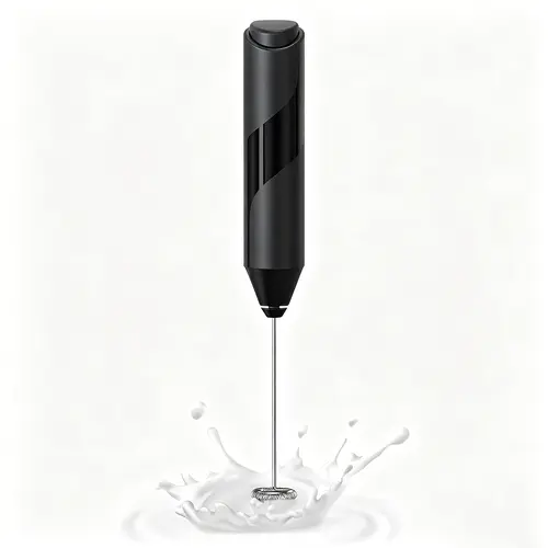 Handheld Electric Milk Frother with Stand Waterproof Fast Foam Maker Whisk Mixer for Coffee Latte Cappuccino Matcha Hot Chocolate Home Kitchen Bar Use