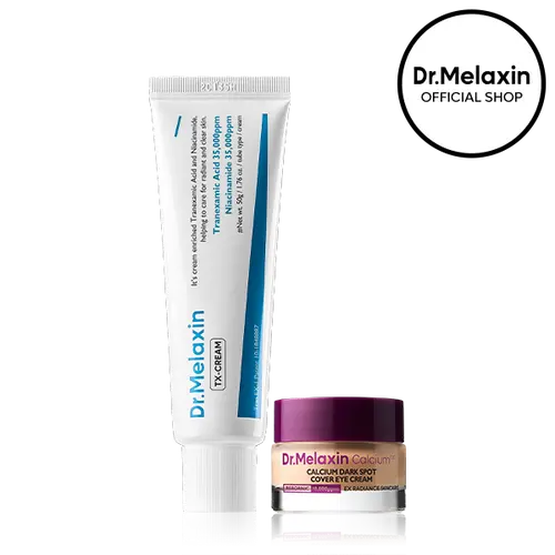 [Dr.Melaxin Official] Dark Spot Cover & Fade Duo | TX-Cream & Cover Eye Cream formulated for Melasma, Hyperpigmentation, and Instant Concealing