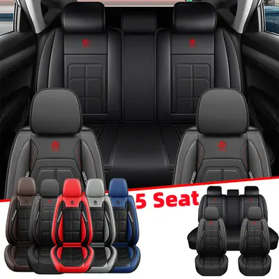 5-Seat Full Coverage High-Quality PU Leather Car Seat Covers - Waterproof, Stain-Resistant, Easy to Clean, Universal Fit, Car Accessories, Resists Daily Wear, Interior Protection, Dirt & Wear Defense
