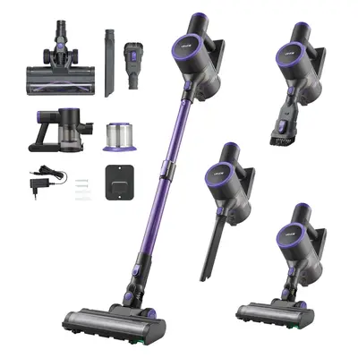 【Father's Day】VEVOR Cordless Vacuum Cleaner, 25KPA Max Powerful Suction, Rechargeable Anti-Tangle Stick Vacuum with Dust Cup, Lightweight Handheld Vac with 35mins Runtime for Home, Carpet, Pet Hair, Hard Floor