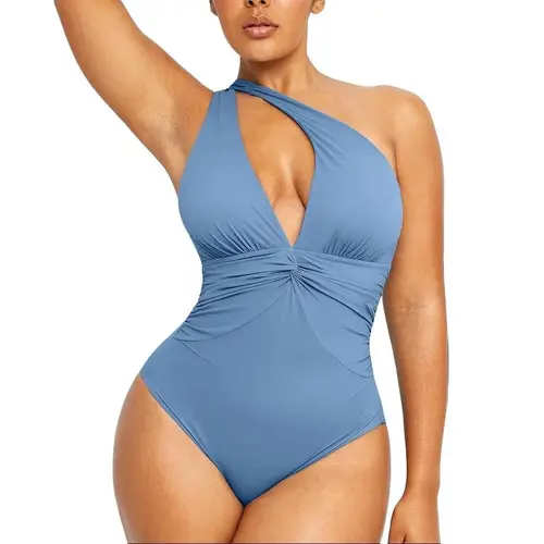 Shapellx Smart Sculpt Ruched Twist-Front Shaping Swimsuit for Women One Piece Bathing Suit Multiple ways to wear Swimwear  Sales