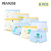 MIANZHI Boys' Boy Shorts Underwear, 8-Pack High Pull-On Soft Cotton Blend Fitted Breathable Knit All Seasons Daily Wear for Toddlers & Kids 2-10 Years,sohochic