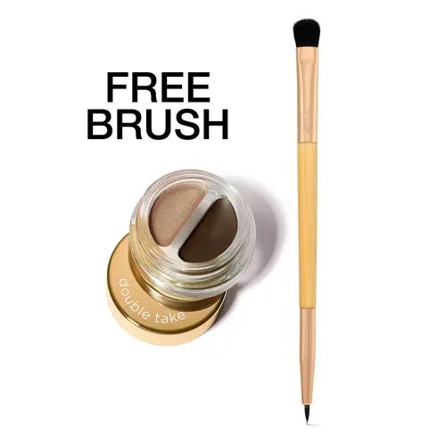 tarte double take clay pot shadow eyeliner + FREE brush - hybrid shadow liner + double-ended brush