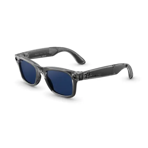 Ray-Ban Meta Wayfarer (Gen 2) Shiny Transparent Grey Transitions® Sapphire Lenses