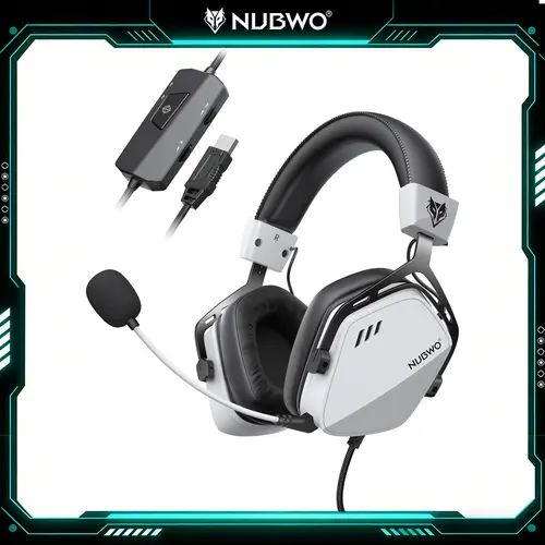 NUBWO FPS Headset for Gaming – Gaming Headphones, 7.1 Surround Sound, FPS 3D Audio, Wired Headphones with Noise Canceling