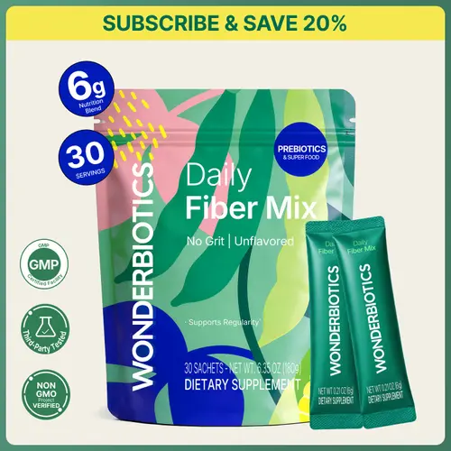 Daily Fiber Supplement Powder Packets - BUY ONE GET ONE FREE - 5 Diverse Fibers with Prebiotics, Superfood Blend for Digestion, Psyllium Husk, PHGG, Drink Mix for Women & Men, Low FODMAP, Sugar Free Healthcare