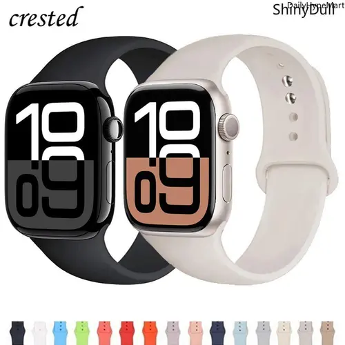 Sport Silicone Watch Band, Soft Durable Strap for Apple Watch All Series 38-49mm