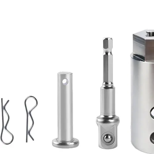 GJANSH Trailer jack drill adapter, compatible with 1-inch drive shaft, Turbo, ez crank jack adapter tools and 1/2-inch socket drill bits,heavy-duty, suitable for RVs, construction,dump trailers (DIY, campervans), toolupgrade