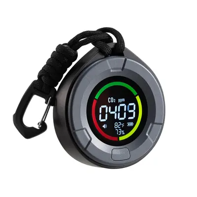 【fathersdaygift】VEVOR Carbon Dioxide Monitor,CO2 Controller with Temperature and Humidity DisplayNDIR Sensor Carbon Dioxide Detectorfor OutdoorsHomeOfficeCarLightweight & Portable