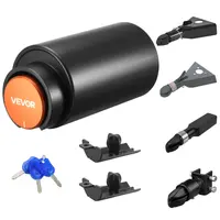 【toolupgrade】VEVOR Carbon Steel Heavy Duty Hitch Lock, 0.24" Thick Wall, Rust-Resist Coat, Aluminum Alloy Build, Fits 2 & 2-5/16-Inch Bulldog Couplers, 3 Keys, Secures Chains for RV, Boat Trailers