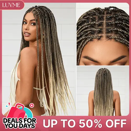 LUVME OwnScalp™ Knotless Box Braided Glueless Wig Summer Braids Salon-Quality Super Natural Scalp Full HD Lace Flexi-Fit Invisi Drawstring Cap