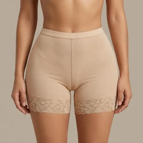 EssElegance Women's Butt Lifter Padded Panties | Seamless Booty Enhancer Shapewear Shorts | Lace Trim Anti Chafing Slip Shorts for Under Dresses | Tummy Control Mid Waist Boyshort Underwear | Natural BBL Effect Enhancing Body Shaper