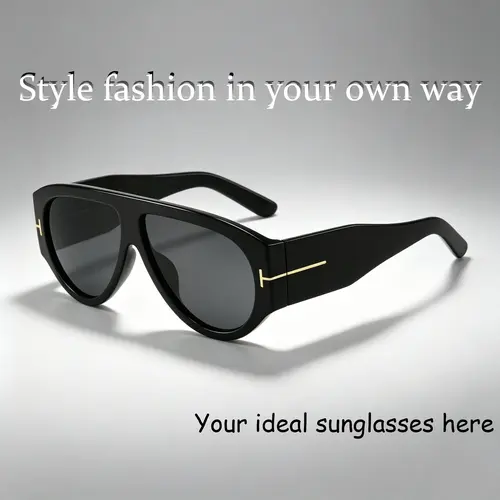 Retro Oversized Aviator Sunglasses for Women Men 70s Style UV400 Protection Luxury Thick Frame Fashion Shades