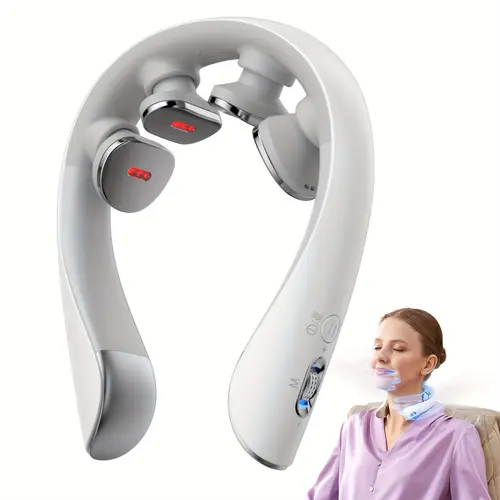 SKG K5-3 PRO Neck Massager with Heat, Electric Pulse Vibration Traction Red Light, Portable Neck Relaxer for Tension Relief, Mother Gift,back to school,back to school haul,sohochic
