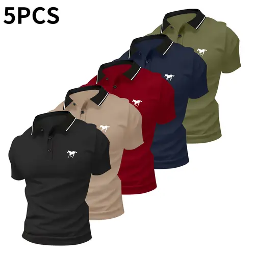 Men’s polo shirt set, casual men’s polo shirt, solid color buttoned basic style, versatile design suitable for bowling/golf, ideal for everyday wear and summer business style.,summerwins,father'sdaygifts,back to school,back to school shopping,sohochic