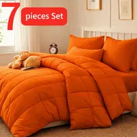 Cosybay 7pcs Comforter Sets Queen/Full/King Size, 1 Lightweight Comforter + 4 PillowCases + 1 Flat Sheet + 1 Fitted Sheet, Double-Sided Soft Tech Fabric,All-Season Comforter-Soft Breathable Quilt for Sleepers & Night Sweats-Bedroom #tiktokshopbacktoschool