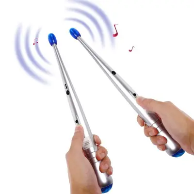 Air Drum Kit Practice Set Somatosensory Electronic Drum with Air Drumsticks Motion Sensor Portable Virtual Drum for Kids Adults Home Practice