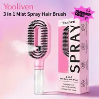 BackToSchool Yooliven 3-in-1 Mist Spray Hair Brush - Anti-Frizz Ionic Detangling Comb with Refillable 55ml Water Tank, Dual Bristle Design with Massage Tips for Dry, Curly & Thick Hair, Effortlessly untangle knotted hair tiktokshopbacktoschool