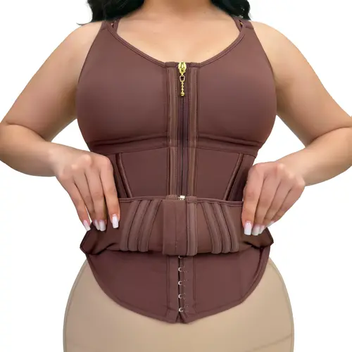 SHAPSHE Waist Shapewear for Women Sport Workout Vest with Zipper and Hooks Womenswear Tops