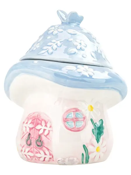 10 Strawberry Street Indigo Mushroom Cottage Canister