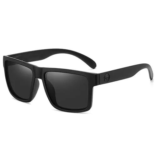 Polarized Sunglasses with American Flag Design, Retro Shades, Unisex Outdoor Driving Glasses, Fashionable Square Blue Lenses, Trendy Beach Eyewear, Square Frame Sunglasses