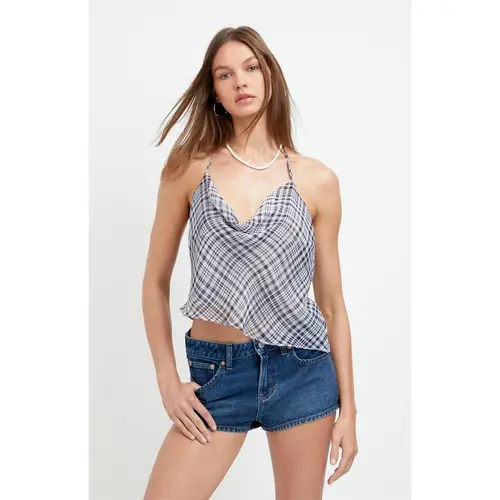Pacsun Women's Jamie Low Rise Jean Micro Shorts Dark blue