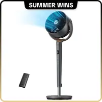 DREO Standing Type Cooling Fan for Bedroom, 120° Oscillating Pedestal Fan with Quiet DC Motor, 100ft Air Coverage, 9 Speeds, 4 Modes, 20dB Ultra Quiet, 120° Manual Vertical Adjustment, 37-42" Adjustable Height, 9H Timer, LED Display, Remote Controlled, Ba