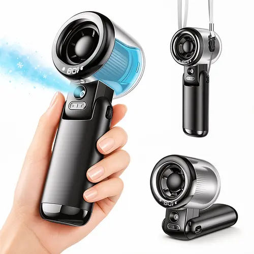 Mist Fan Portable 3600mAh Handheld Rechargeable Water Spray Cooling Fan, Personal Mini Fan for Face, Outdoor Travel Beach Camping Office, Summer Cooling Fan