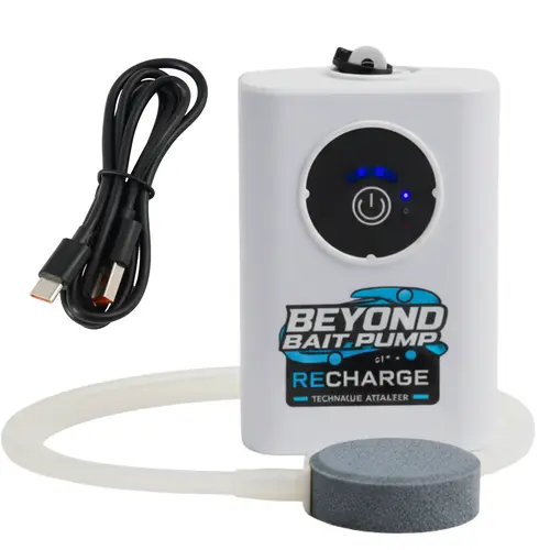 Beyond Braid Rechargeable Compact Fishing Aerator - Fishing Equipment with Even Bubble Coverage, Metal Clip Keeps It Steady