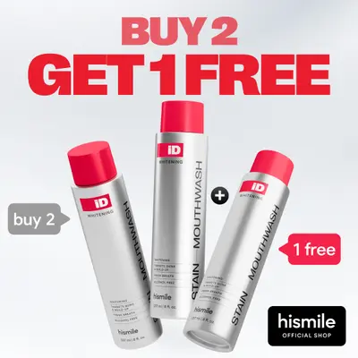[NEW] [Hismile] Hismile iD Stain Mouthwash Triple Value Set for White Teeth, Freshens Breath with Essential Oils 3 x Pack